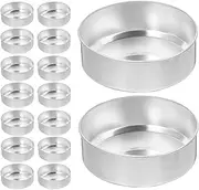 NOLITOY 200 Pcs Aluminum Tea Light Tins Can Tealight Cups Candle Making Container Empty Tea Lights Candles Case for DIY Candle Making