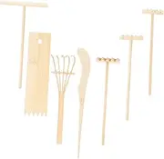Abaodam 1Set Miniature Rake for Sandbox and Projects Decorative Desktop Micro Rakes for Meditation and Creative Art Display
