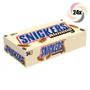 Full Box 24x Packs Snickers Almond Milk Chocolate Covered Candy Bars | 1.76oz