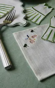 [Duggan Society] Tennis Cocktail Napkins (Set Of 4)