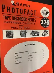 TR-176 SAMS TAPE RECORDER MANUAL AKAI PANASONIC SONY SUPERSCOPE NOS