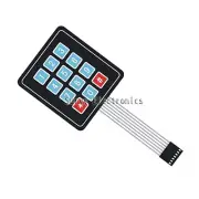 10pcs 3x4 12 Key Matrix Membrane Switch Keypad Keyboard Super Slim 70x77x0.8mm