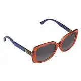 在飛比找遠傳friDay購物優惠-FENDI 鏡框透明雙色太陽眼鏡(藍邊/橘紅)