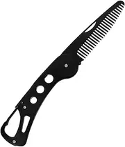 OATIPHO Portable Folding Beard Comb For Men Stainless Steel Mustache Shaping Tool Pocket Comb Anti-static Fine Tooth Hair Comb For Daily Use And Special Occasions