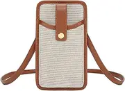 [JW PEI] Aylin Canvas & Quinn Vegan Leather Cell Phone Crossbody Bag