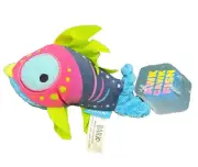 BARK BOX | NEW Awk Gawk Fish Small Plush Dog Toy Squeak Ball Crinkle