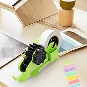 Heat Tape Dispenser Semi-Automatic Desktop With Pen Holder - Multiple Roll Cut for Heat Transfer Tape (Green)