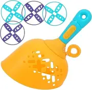 Vaguelly 1 Set Saucers Flying Flying Disc Launcher Toy for Abs Saucer Flying Toy Yellow Helicopter Toy