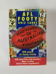 New - Vintage 1996 AFL Footy Quiz Cards 100 Years of Australian Football Trivia