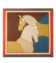 Women Silk Scarf Printed Square Rayon Soft Neck Spring Summer Scarf 90x90cm