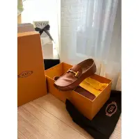 在飛比找蝦皮購物優惠-Tod’s 經典雙T logo 焦糖色豆豆鞋 男款 二手 6