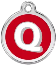 Red Dingo Alphabet "Q" - Lifetime Guarantee - Cat, Dog, Pet ID Tag Engraved