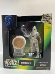 STAR WARS POWER OF THE FORCE SNOWTROOPER + COIN SEALED 1997