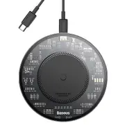 Baseus 15W Fast Charging Magnetic Wireless Phone Charge Pad Simple 2 Type-C to Type-C - Black
