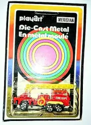 Playart Fire Department Engine Diecast Sealed Mint on Card Unpunished Card Rare