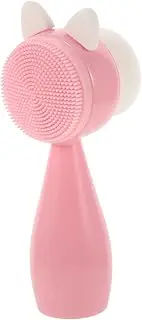 EXQUIMEUBLE Facial Scrubber for Deep Cleansing Face Brush with Ergonomic Handle Gentle Exfoliator for All Skin Types for Travel and Daily Use
