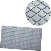 COLLBATH Grey Anti-Slip PVC Bathroom Pad Suction Cup for Bathtub Shower Wet Floor