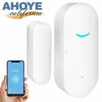 在飛比找PChome24h購物優惠-【Ahoye】WiFi門窗感應器 防盜器 警報器