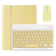 Bluetooth Keyboard Case Cover With Mouse For iPad 9th Gen Air 4 [Colour: YELLOW] [model: For ipad 6th 9.7" 2018]