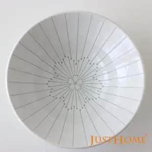 【Just Home】日本製純白櫻花陶瓷9.5吋拉麵碗(日本碗/碗盤/碗/湯碗)