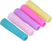TOUISEDGI Manicure Silicone Protective Sleeve Cover Dead Skin Nail Cuticle Scissors 10Pcs Compact Lightweight for Travel (Long thread protective sleeve)