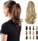 (33cm (Pack of 1), Light Ash Brown & Bleach Blonde) - Sofeiyan 33cm Ponytail ...