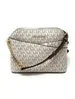 Michael Kors Jet Set Travel Medium Dome Vanilla Crossbody New