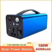 180W 45000mAh Mobile PowerStation SolarGenerator 110V220V Portable Fast Charging