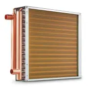16x16 Heat Exchanger Water to Air 3 Row Copper Ports 193 Fins Efficient Cooling