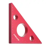 ENJOYWOOD Woodworking Carpenter Square Right Angle Ruler Triangle Height Ruler Metric and Imperial Scale Aluminum Alloy