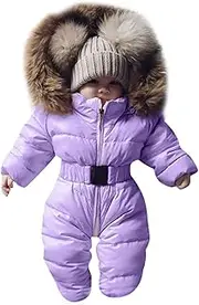 [Jueshanzj] Unisex Baby Snowsuit Infant Warm Winter Romper Hoodies Jumpsuit