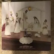 St Nicholas Square LED Lighted Nativity Set 10 Piece