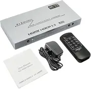 HDMI Matrix Switch 4x2, True 4K x 2K @60Hz Video Switcher Splitter 4 in 2 Out, Supports HDMI 2.0, HDCP2.2, 3D, UltraHD, Audio&ARC