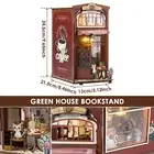 DIY Book Nook Kit 3D Wooden Puzzle Bookshelf Insert Decor with Light DIY·-·~-