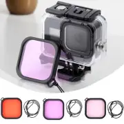 Water Case For Action Camera With Red Purple Filter Lens Ideal For Sports &