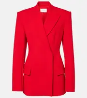[Sportmax] Sportmax Arco wool-blend canvas blazer UK 12 red