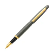 Sheaffer VFM Fountain Pen in Glossy Gray Lacquer with Gold PVD Trim - Medium
