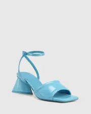 Krauss Lagoona Patent Leather Angular Heel Sandal