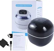 [bjlysk] 45kHz Ultrasonic Cleaning Machine, Equipped with UV and Fan Drying Functions, 3 Modes, Screen Timing, Suitable for Jewelry, Dentures, and Braces (Black)