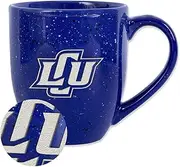 Rico Industries NCAA Lubbock Christian Chaparrals Primary Logo Royal 16 oz Team Color Laser Engraved Speckled Ceramic Coffee Mug