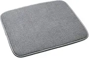 Norpro 16" X 18" Durable Microfiber Dish Drying Mat Grey Machine Washable 359g