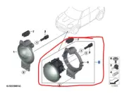 Genuine Mini Front Fog Position Lamp Left or Right R60 R61 63179802163