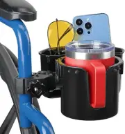 Wheelchair Cup Holder 2 in 1 Walker Cup Holder with Storage Box Cup Drink Hold