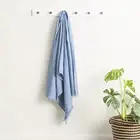 Renee Taylor Cavallo Denim Stone Washed Linen Sofa/Bed 130x200cm Throw Blanket