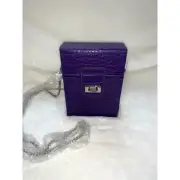 NWT Snob Essentials Audrey Jewel Box Purple Crossbody Secure Clasp Closure
