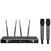 Precision Audio TM-PRO200 Professional Twin Channel Wireless Microphone UHF Digital Display
