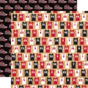 2 Sheets of Echo Park Paper BASKETBALL 12x12 Cardstock - Team Work