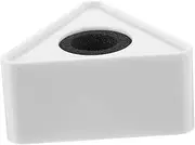 ERINGOGO Portable Abs Triangular Interview Mic Logo Flag White Microphone Station Logo for Professional Interviews Easy to Carry Durable Design