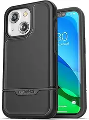Encased Rebel Series Designed for iPhone 13 Case Protective Heavy Duty Phone Case (Black)