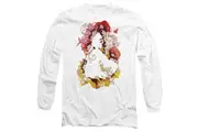 Beauty And The Beast Unisex Adult Belle Flower Silhouette T-Shirt (White) - UTTV14615